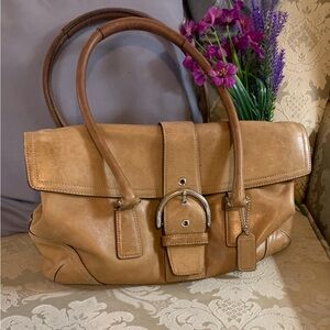 Coach Tan Leather Shoulder Bag
